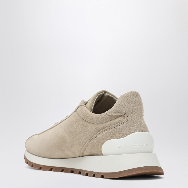 Brunello Cucinelli Suede Sneakers With Shiny Tab Women