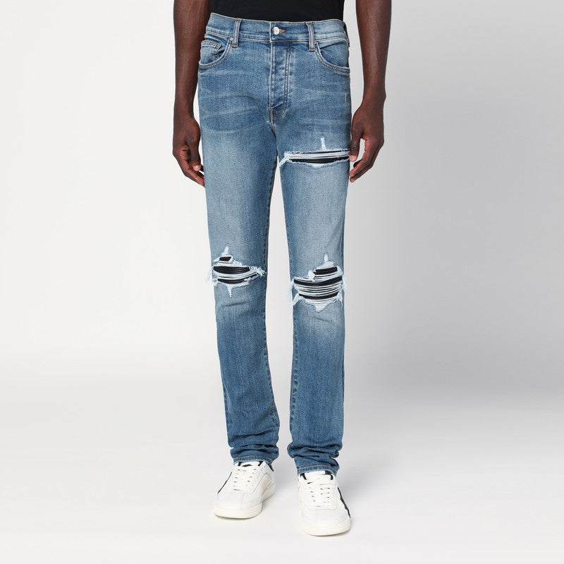 Amiri Blue Skinny Jeans With Rips Men