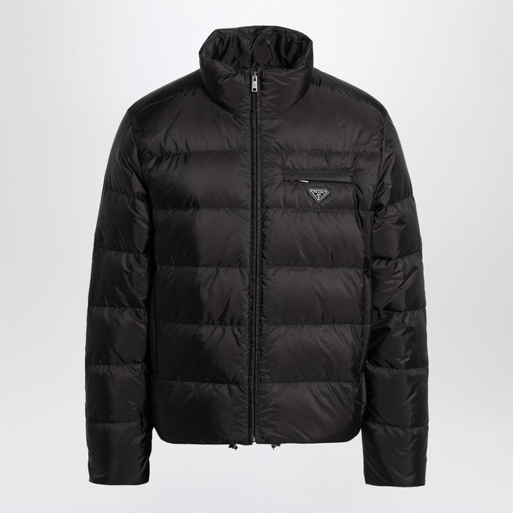 Prada Black Zip-Up Jacket In Re-Nylon Men