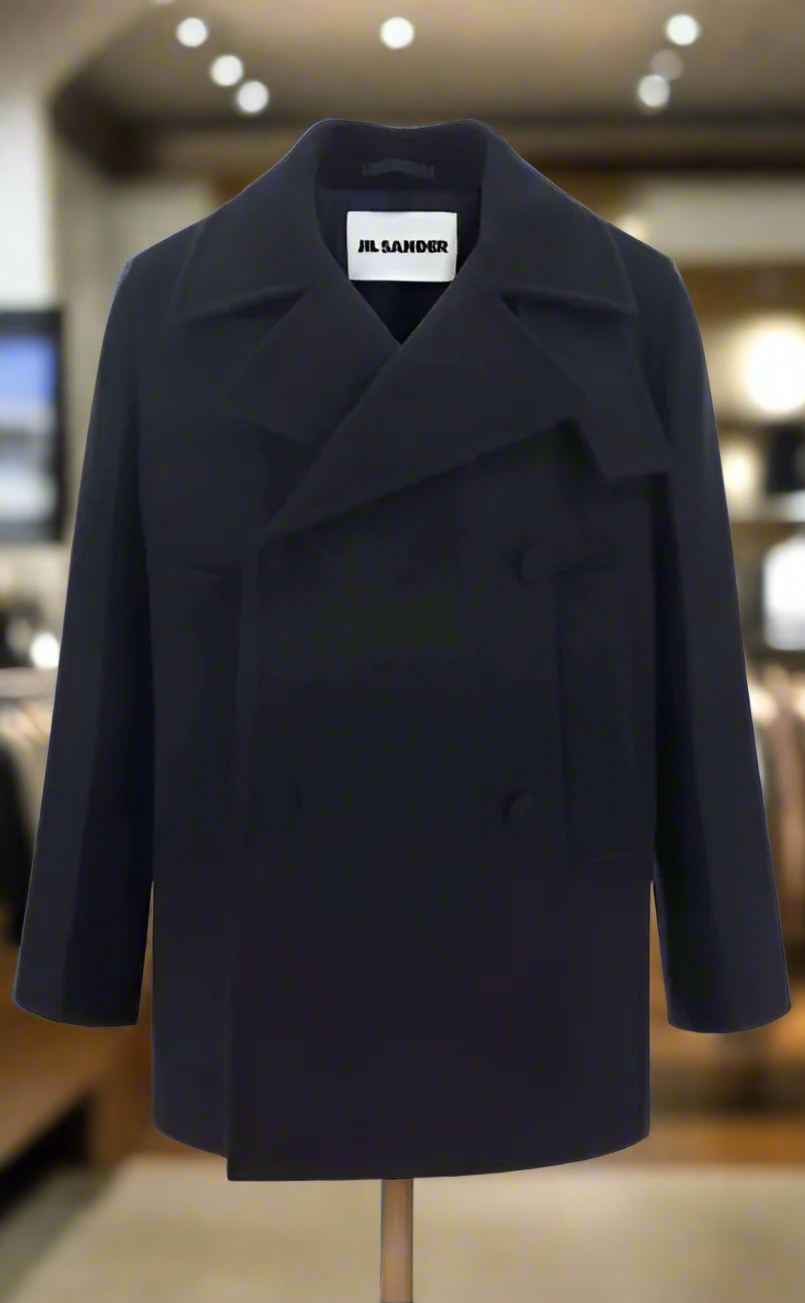 JIL SANDER Men's navy blue CABAN JACKET