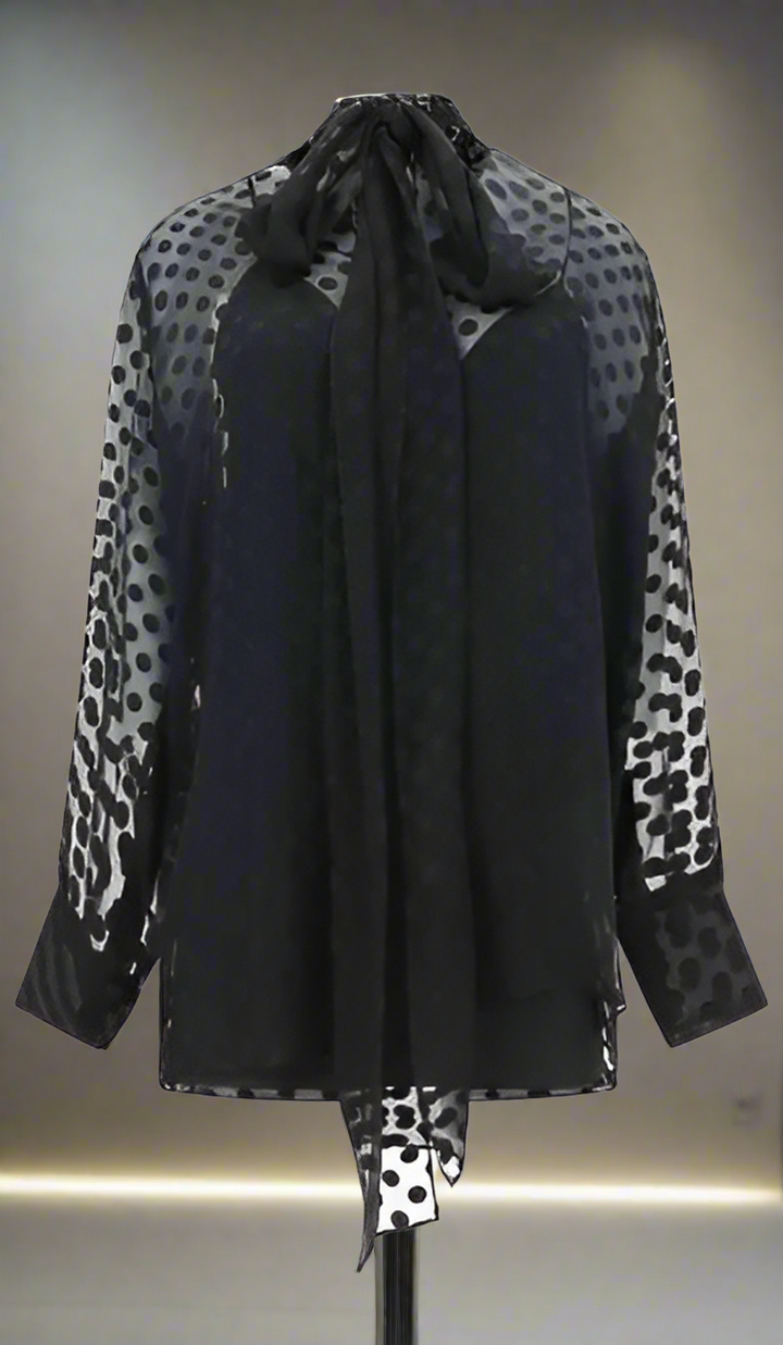GIVENCHY women's black BLOUSE SHIRT