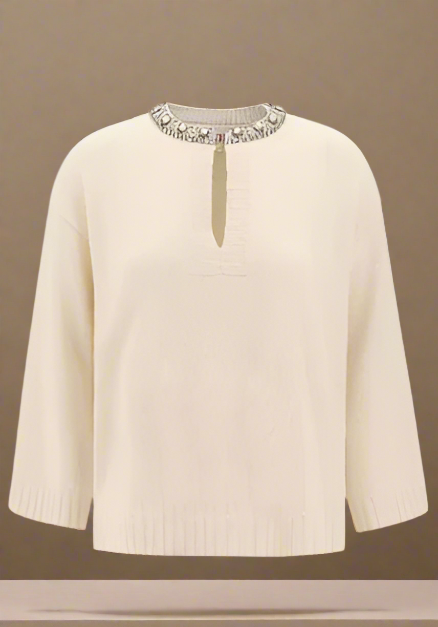 Valentino Pap women's JEWEL NECK SWEATER
