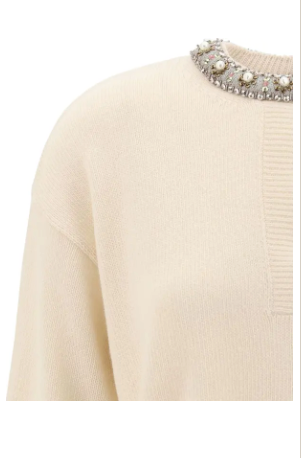 Valentino Pap women's JEWEL NECK SWEATER