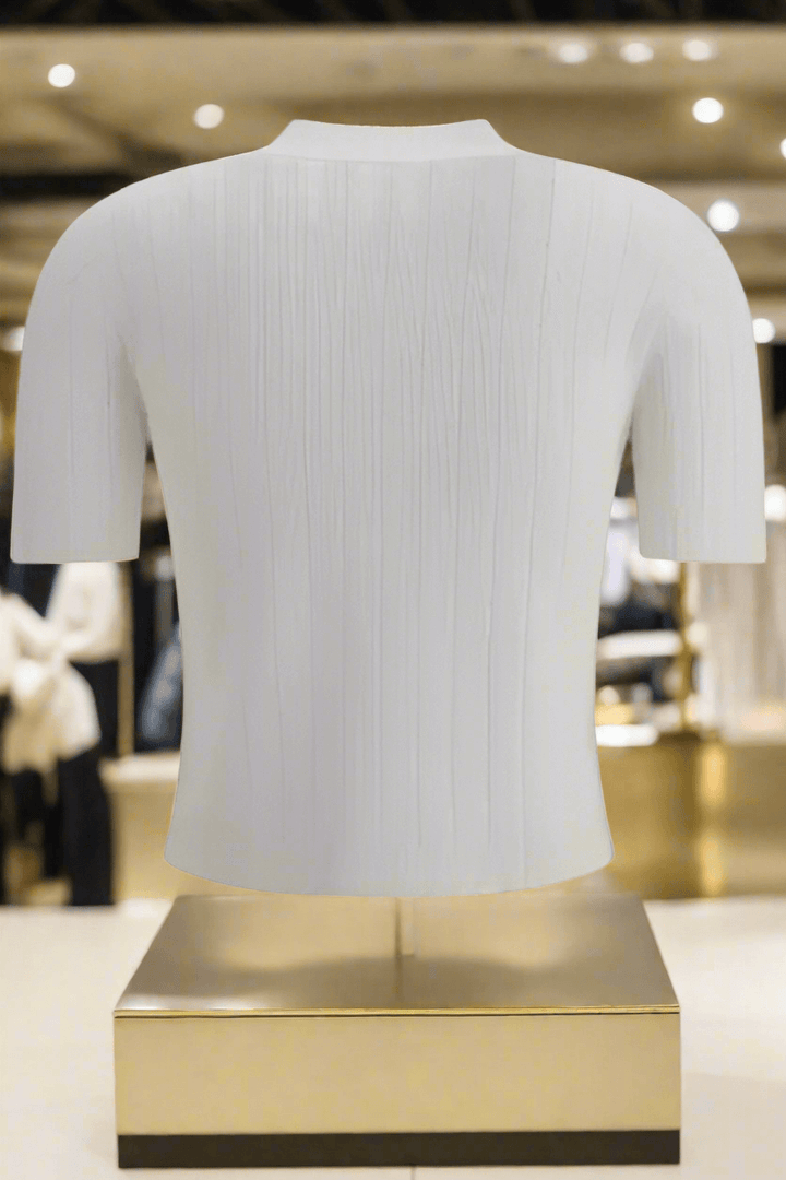 BALMAIN women's CARDIGAN WHITE W/Gold BUTTONS