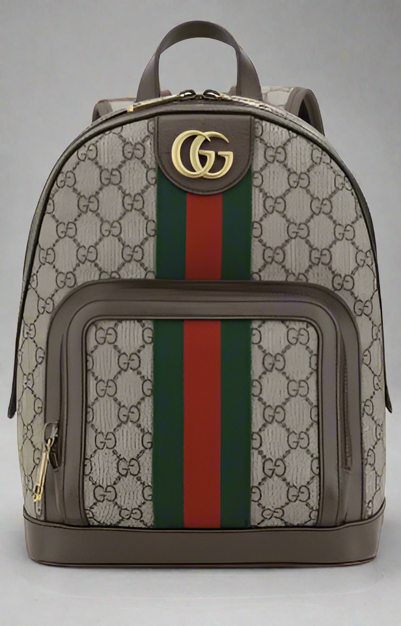 GUCCI men's brown GG BACKPACK ITALY