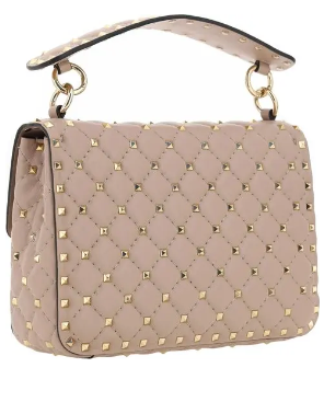 Valentino Garavani women's designer handbag in leather Luxury Valentino Garavani shoulder bag with iconic studs Valentino Garavani crossbody bag in black with gold accents