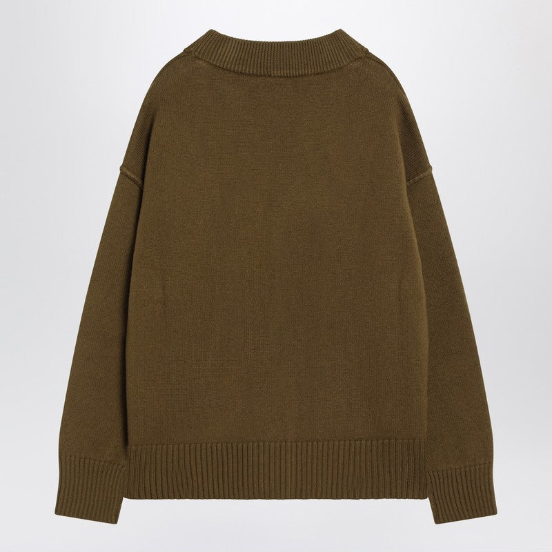 Ami Paris Ami De Coeur Bronze Cardigan Women