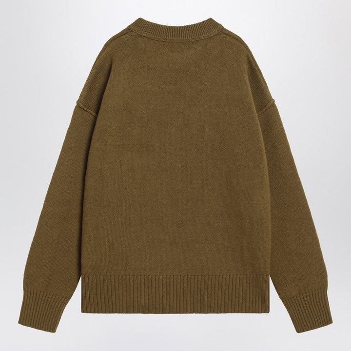 Ami Paris Bronze Ami De Coeur Wool Jumper Men