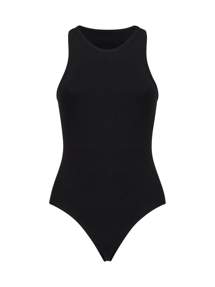 Alaïa Women Black Ribbed Knit Tank Bodysuit