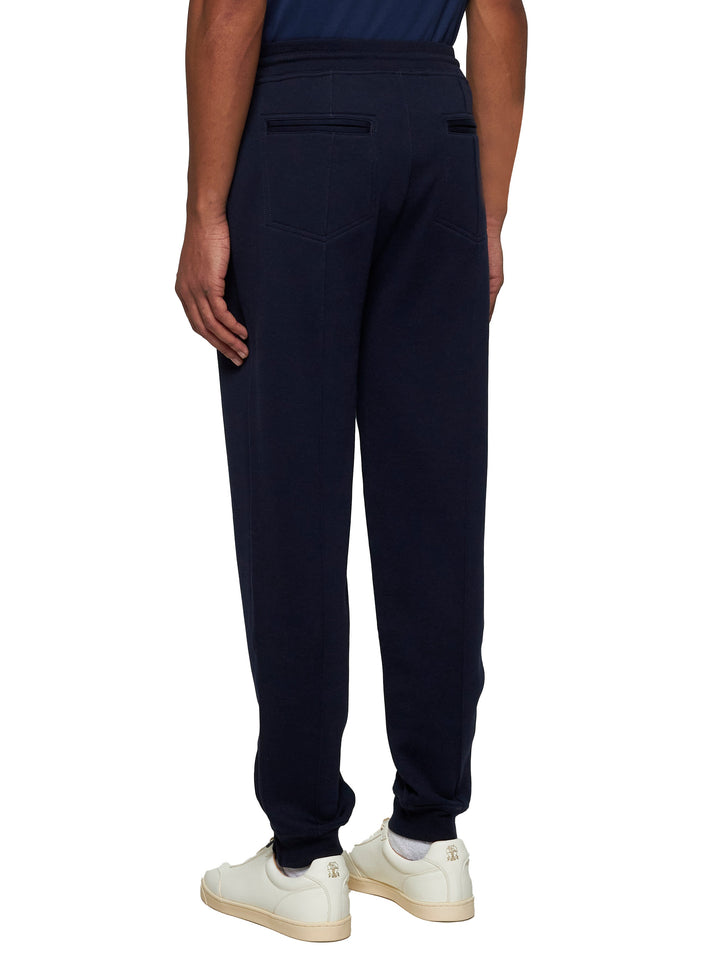 Brunello Cucinelli Men Joggers In Felpa Grigia