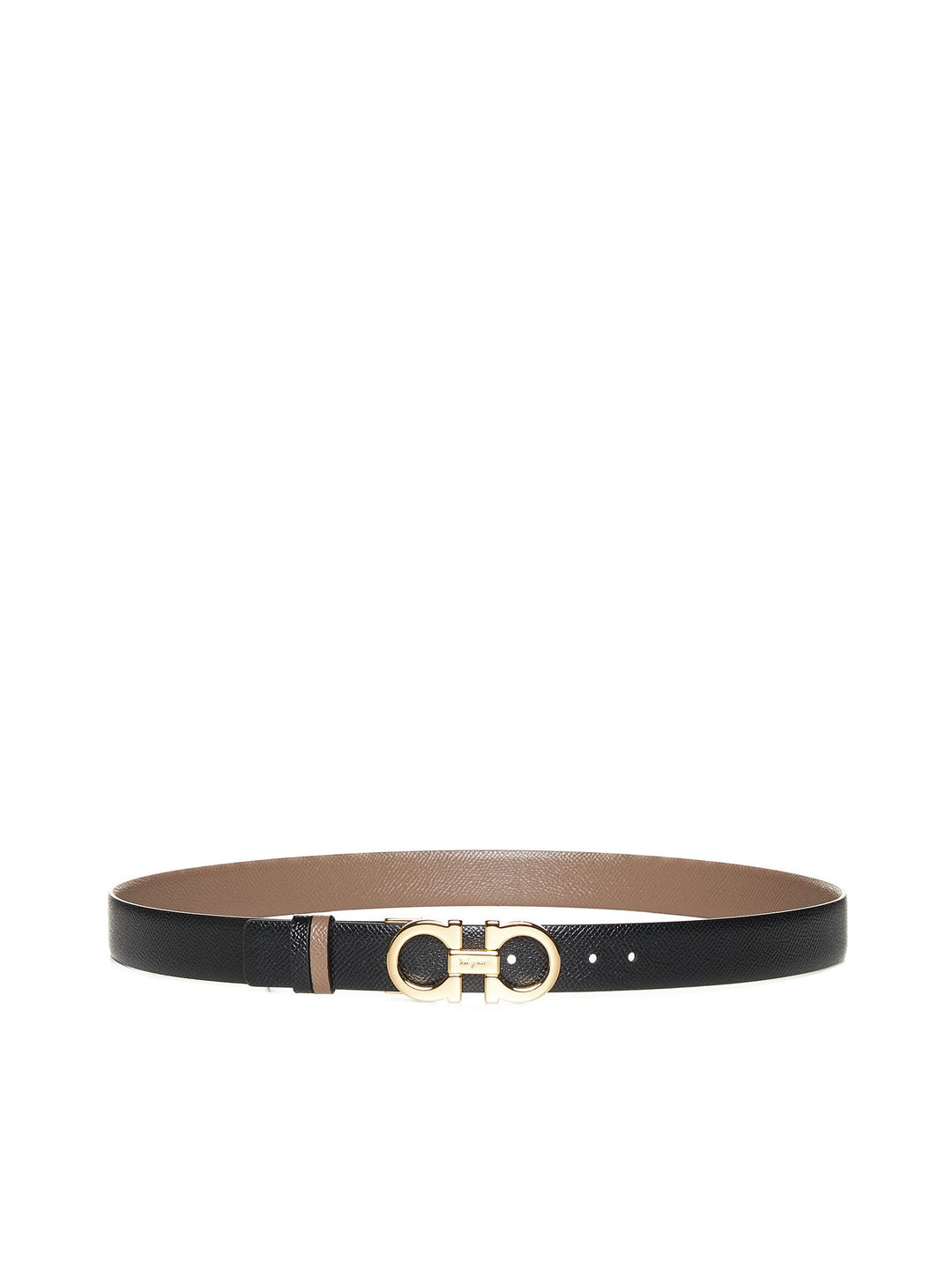 Ferragamo Women Caraway Seed Leather Gancini Reversible Belt