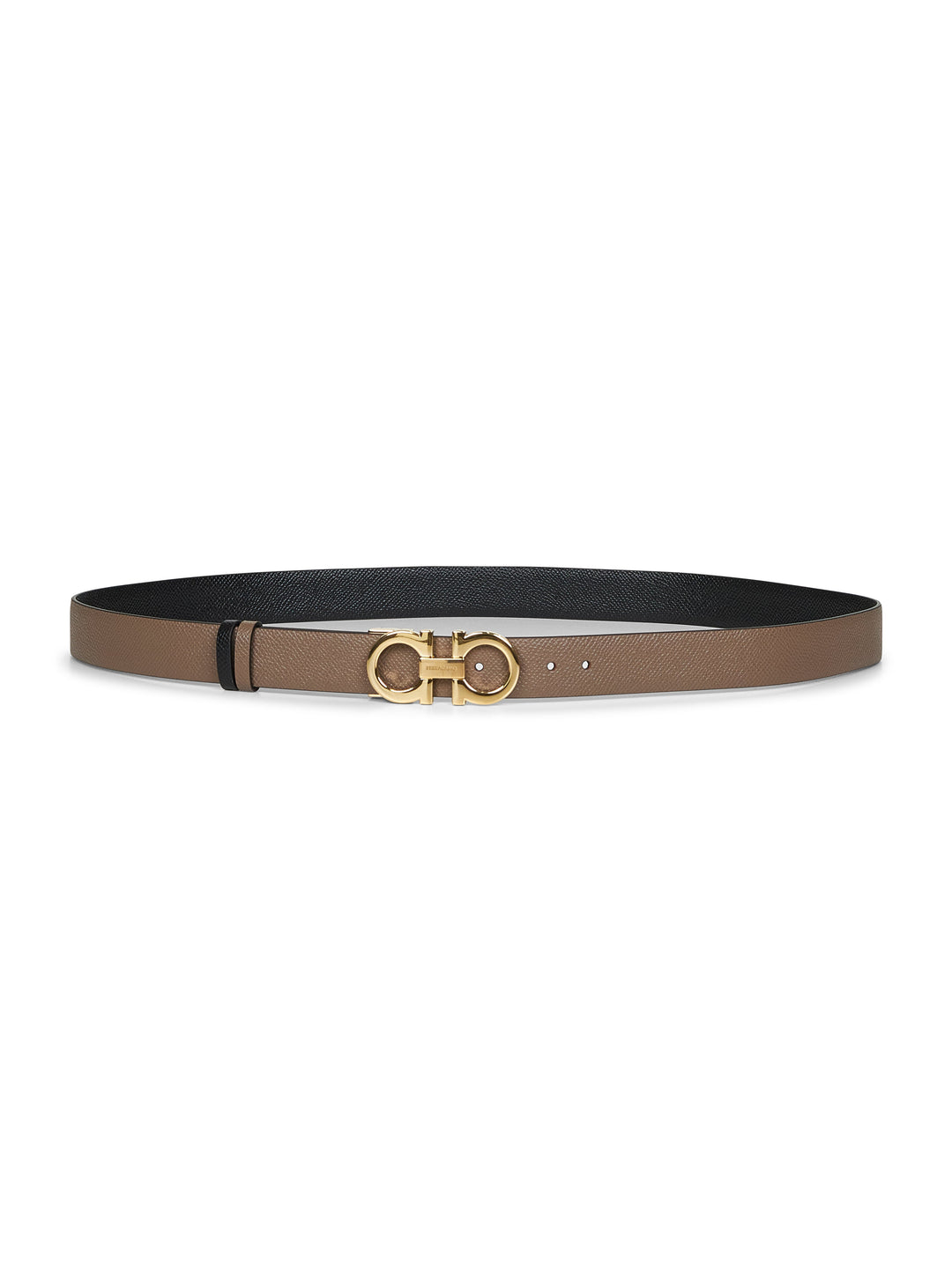 Ferragamo Women Caraway Seed Leather Gancini Reversible Belt