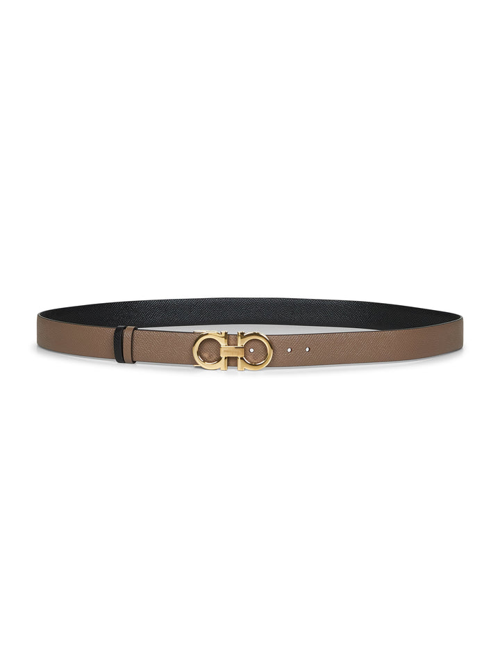 Ferragamo Women Caraway Seed Leather Gancini Reversible Belt