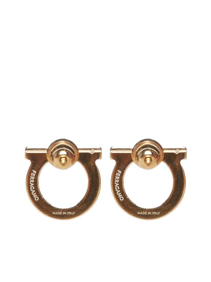 Ferragamo Women Gancini Earrings With Pearl By Ferragamo