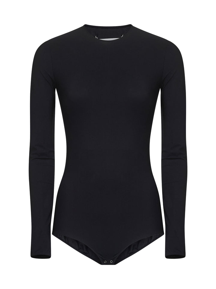 Maison Margiela Women Black Technical Jersey Bodysuit