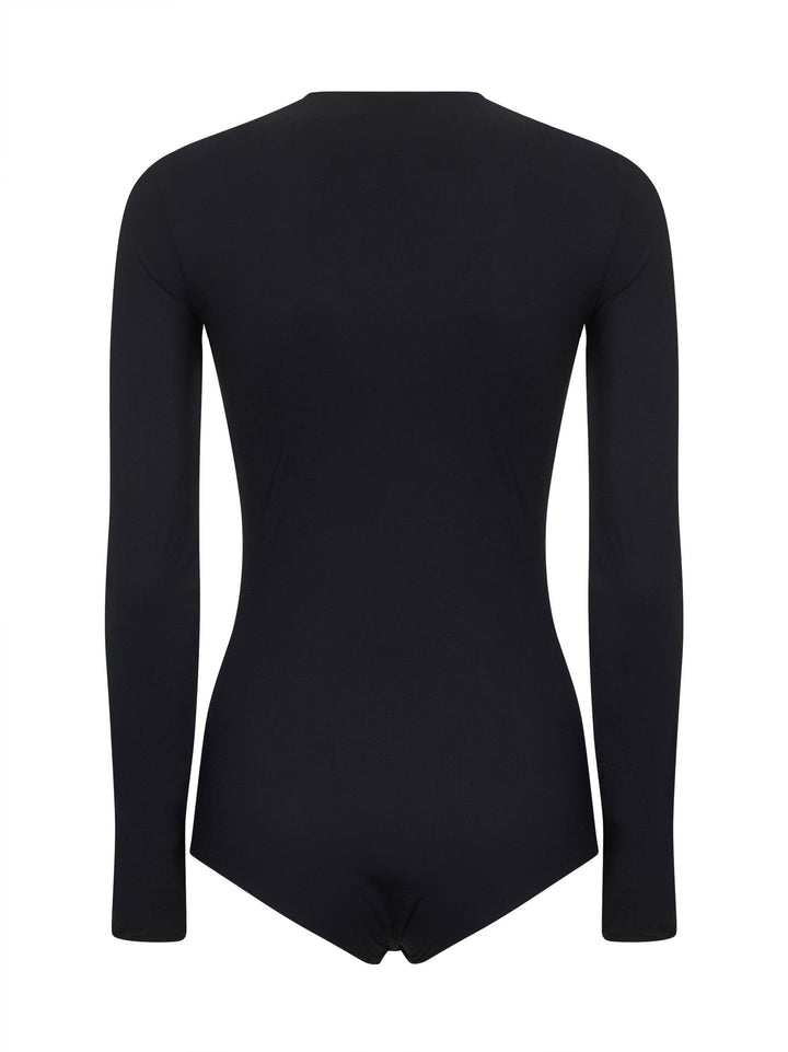 Maison Margiela Women Black Technical Jersey Bodysuit
