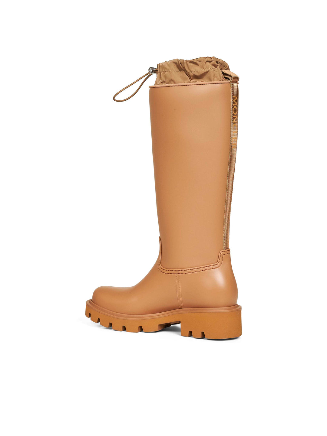 Moncler Women Light Brown Kickstream High Rain Boots