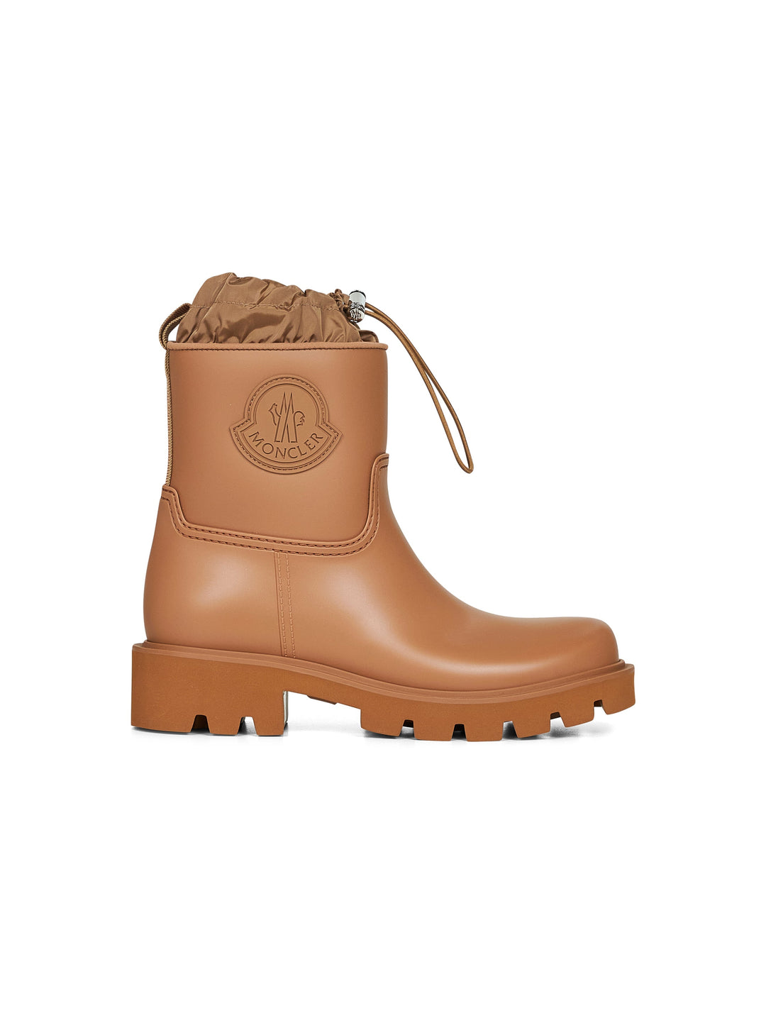 Moncler Women Light Brown Kickstream Rain Boots