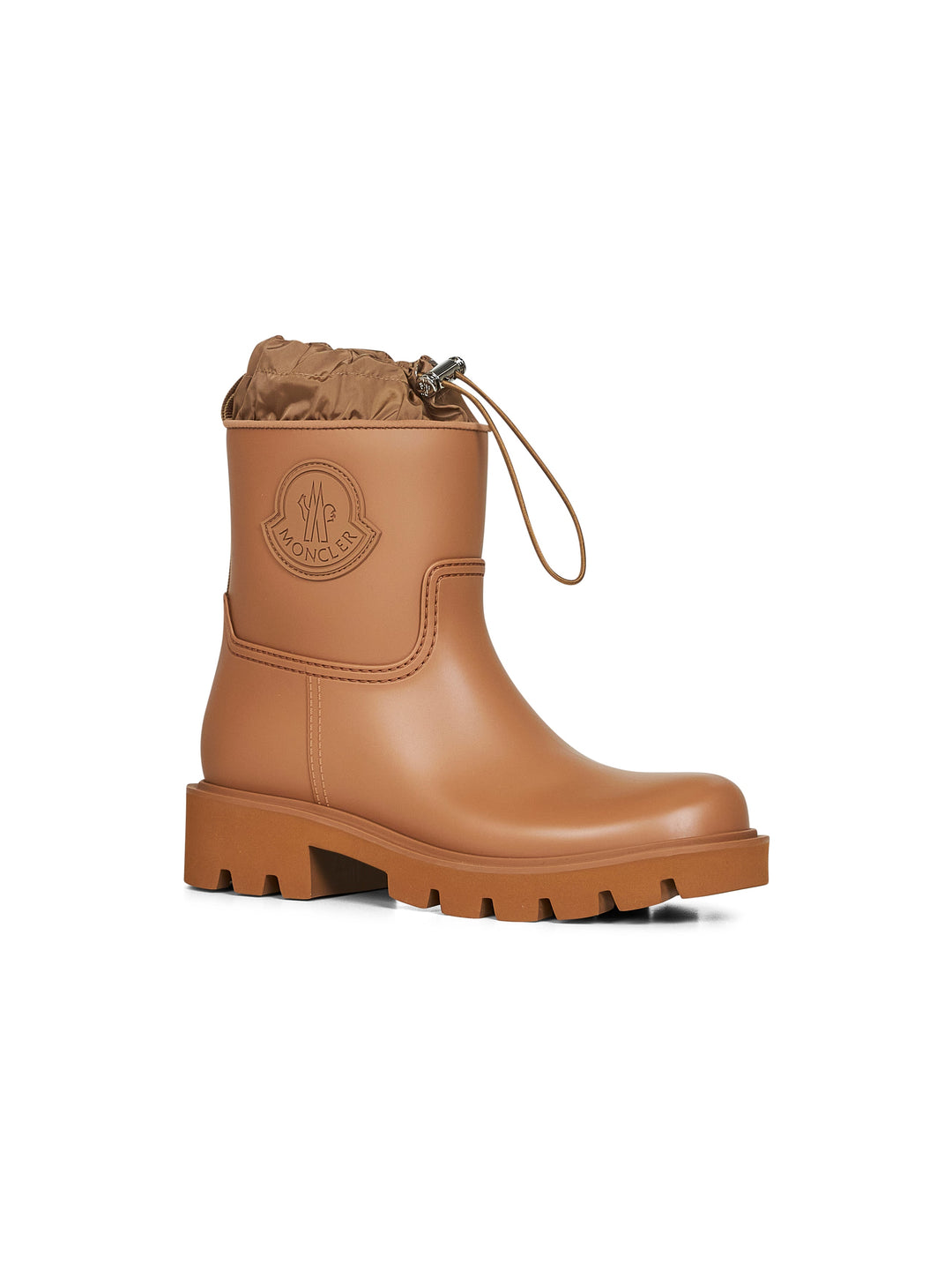 Moncler Women Light Brown Kickstream Rain Boots