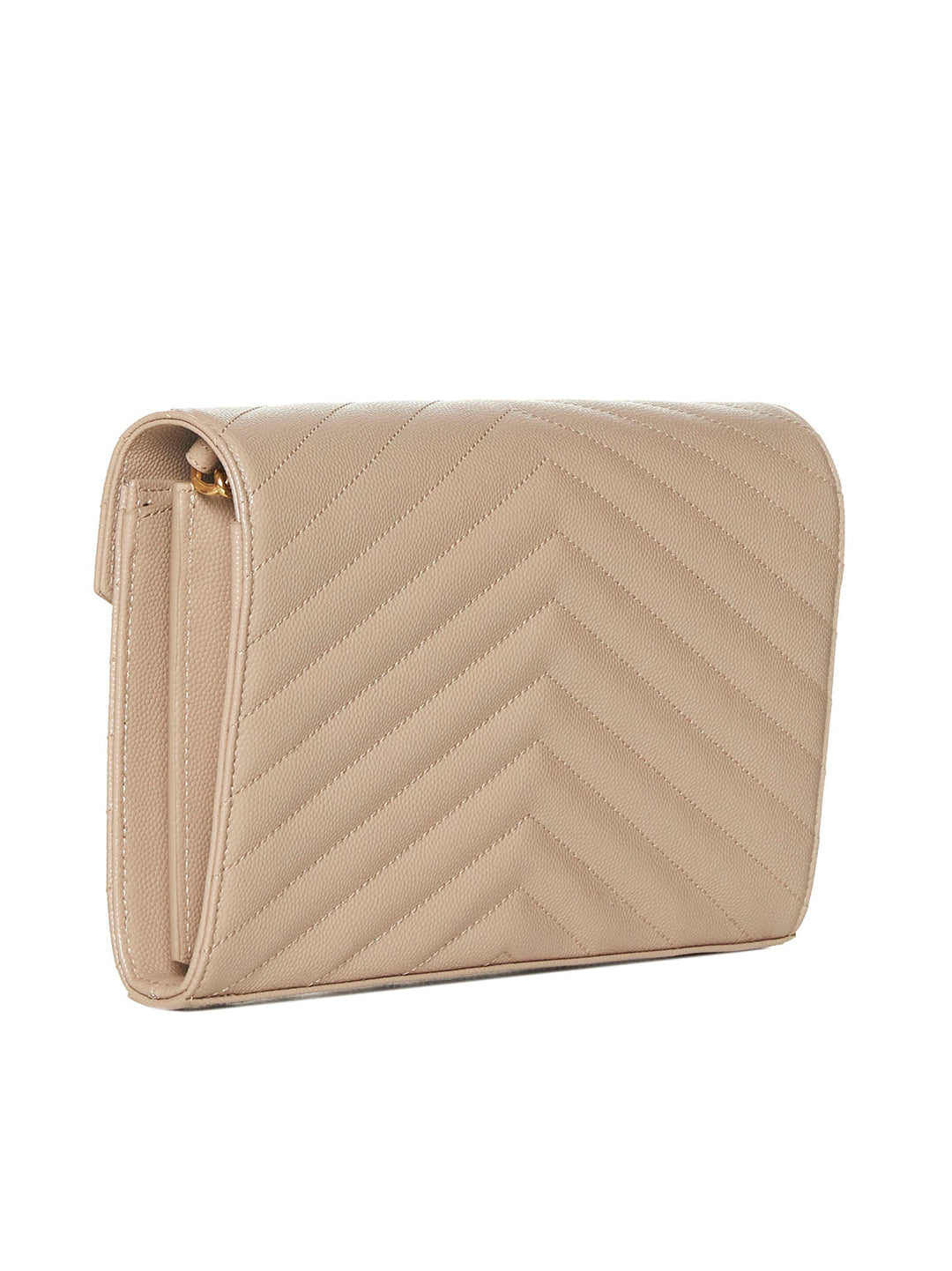 Saint Laurent Women Ysl Logo Quilted Leather Wallet On Chain Bag