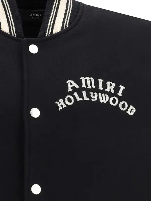 AMIRI men's black & white Hollywood Bomber