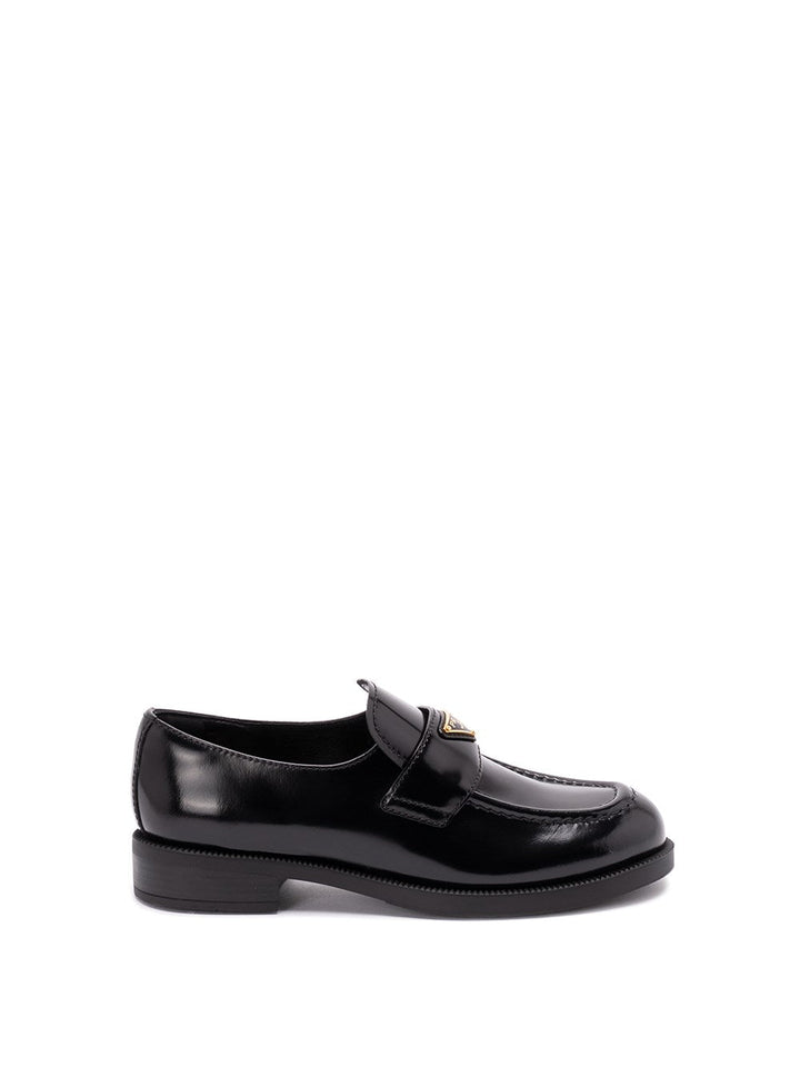 Prada Women Brushed Leather Loafers