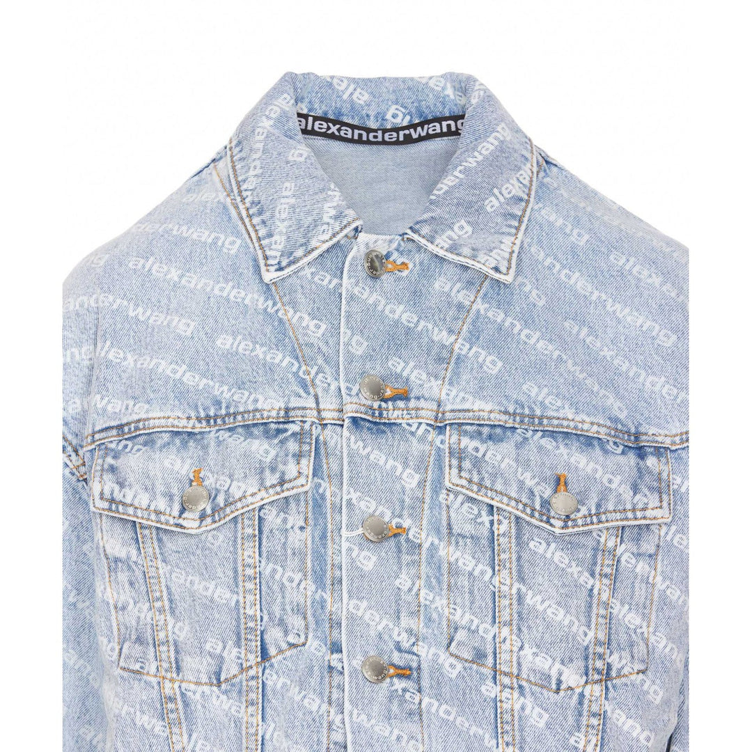 Alexander Wang Women All Over Logo Denim Jacket