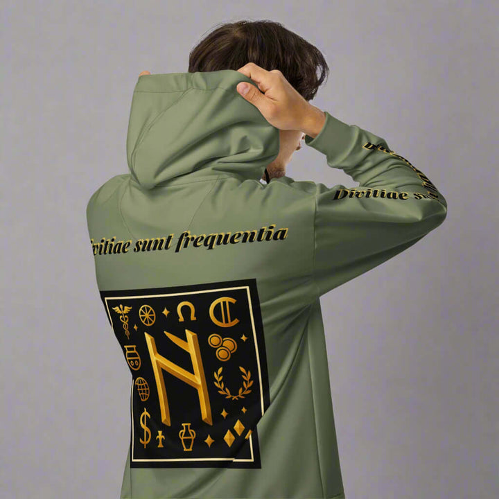 STORE 7994 "Divitiae" Manifestation Hoodie – Muted Green