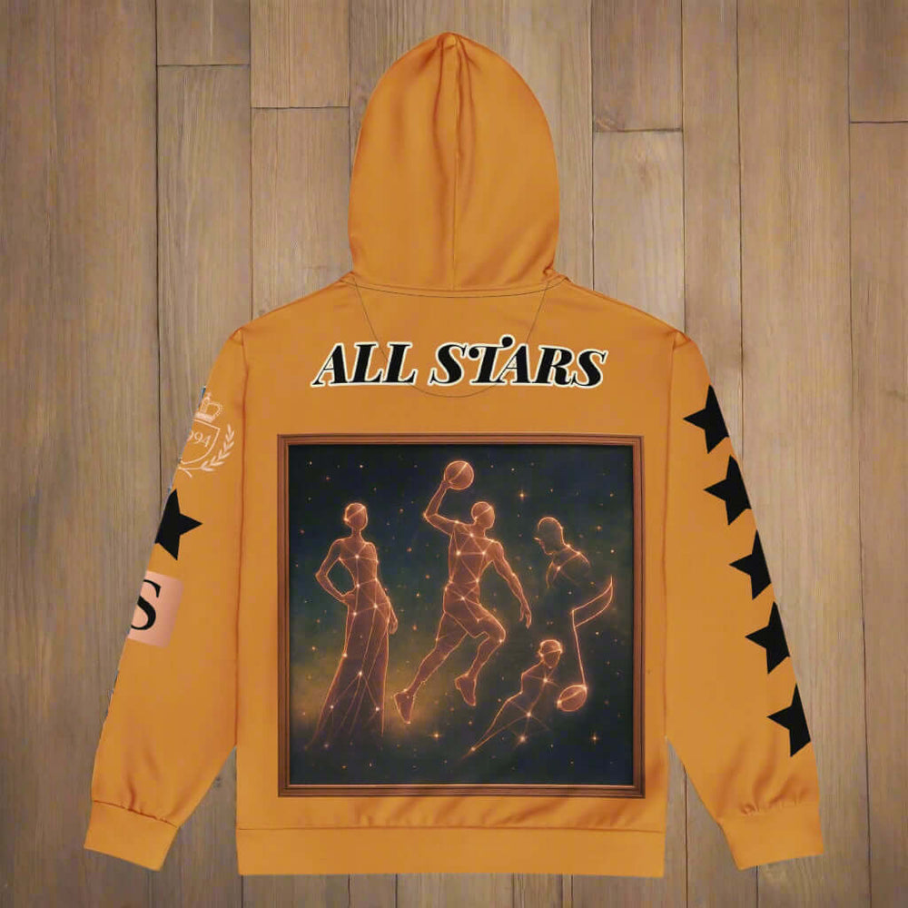 ALL STARS Hoodie – Buttercup Gold & Rose Celestial Edition Unisex zip hoodie