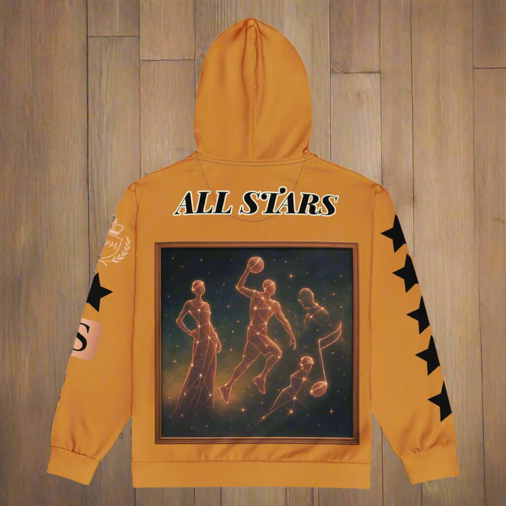 ALL STARS Hoodie – Buttercup Gold & Rose Celestial Edition Unisex zip hoodie