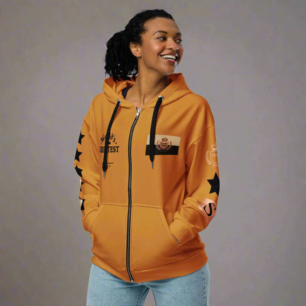 ALL STARS Hoodie – Buttercup Gold & Rose Celestial Edition Unisex zip hoodie