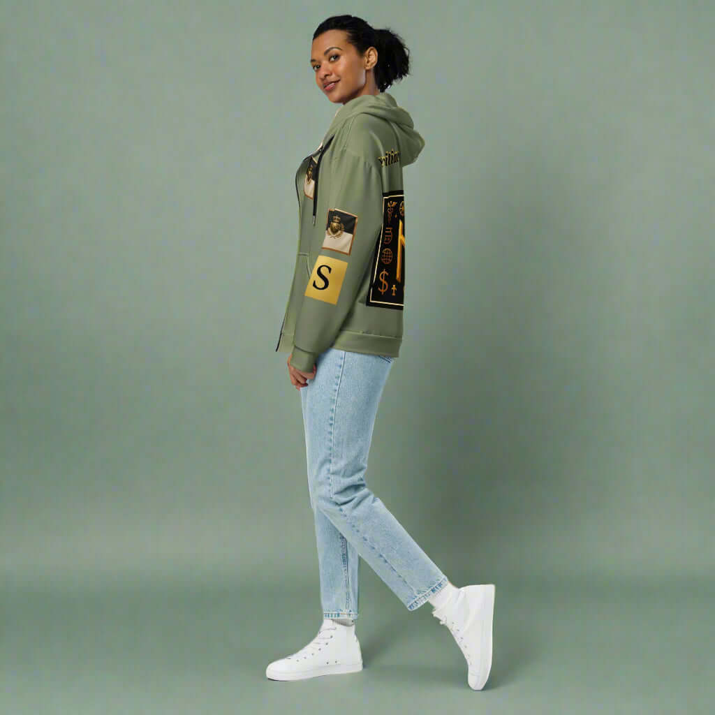 STORE 7994 "Divitiae" Manifestation Hoodie – Muted Green