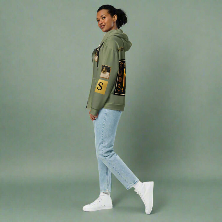 STORE 7994 "Divitiae" Manifestation Hoodie – Muted Green