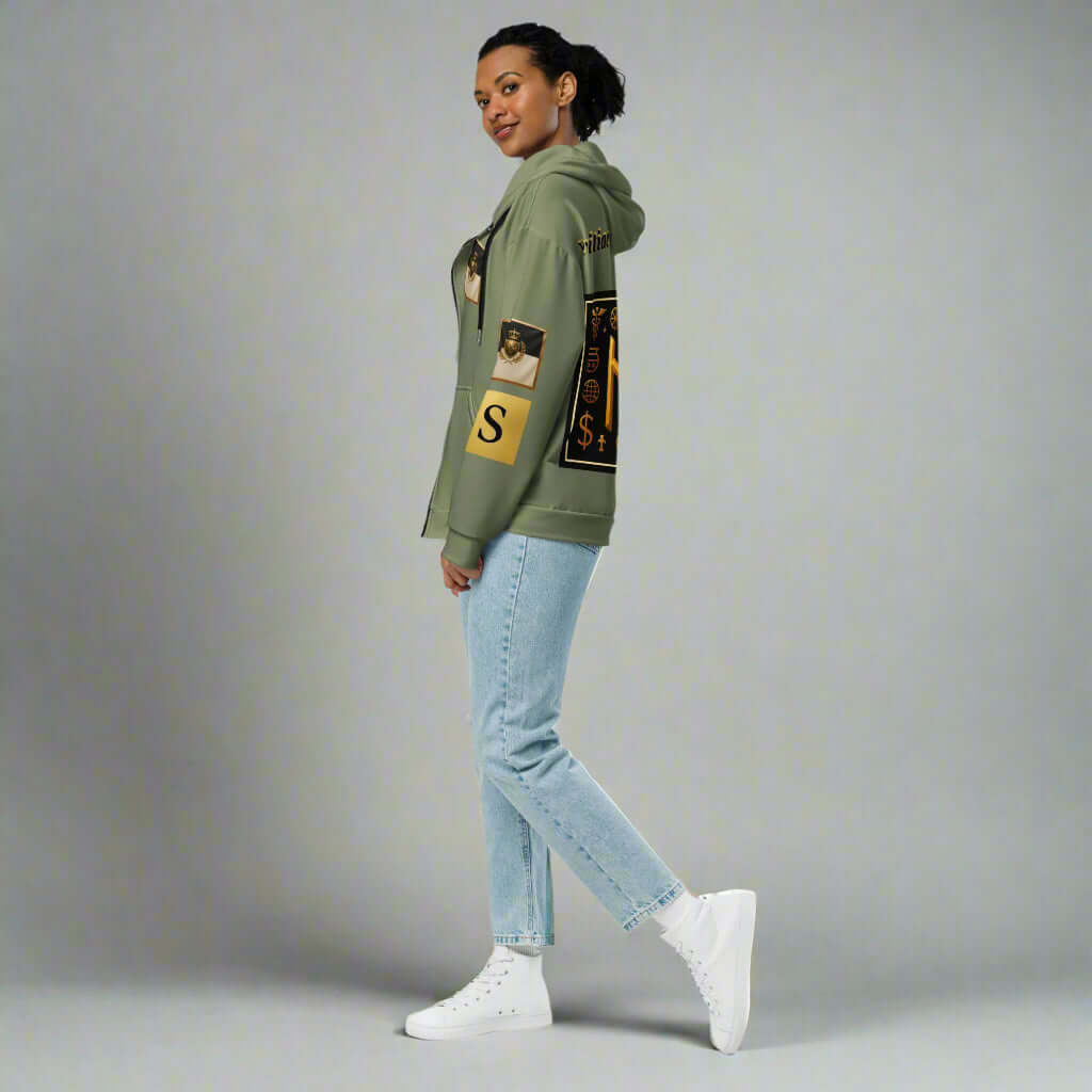 STORE 7994 "Divitiae" Manifestation Hoodie – Muted Green