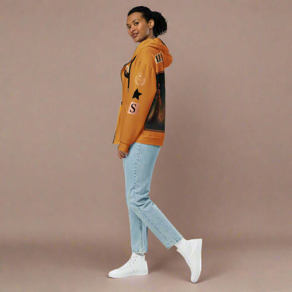 ALL STARS Hoodie – Buttercup Gold & Rose Celestial Edition Unisex zip hoodie