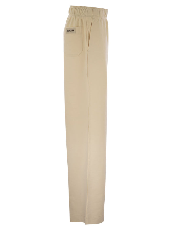 Moncler Women Wide-Leg Cotton Sport Pants