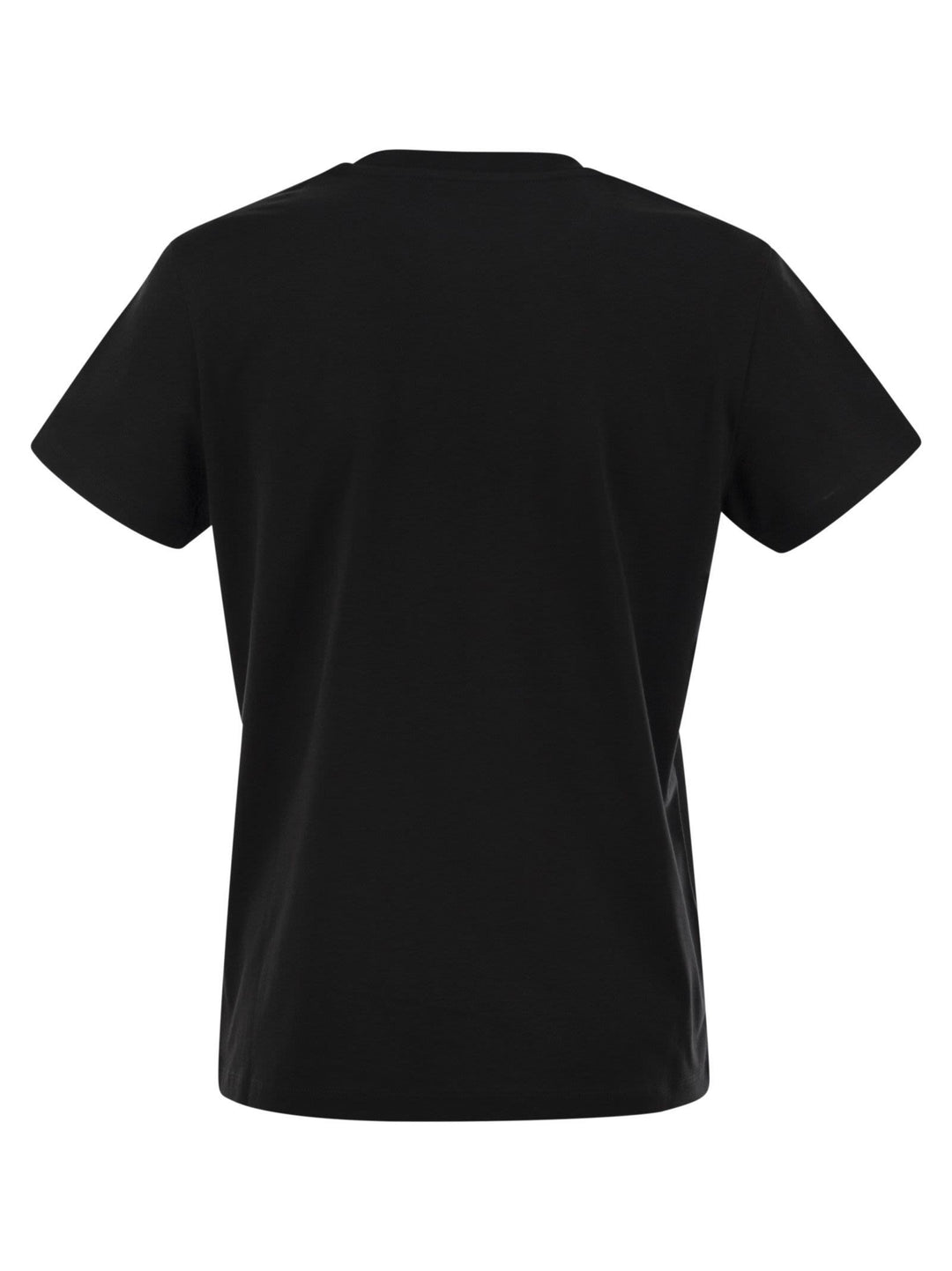 Moncler Women Cotton T-Shirt With Tone-On-Tone Embroidered Logo