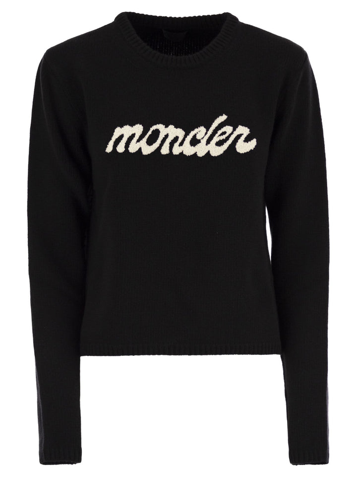 Moncler Women Logo Wool And Cashmere Jumper
