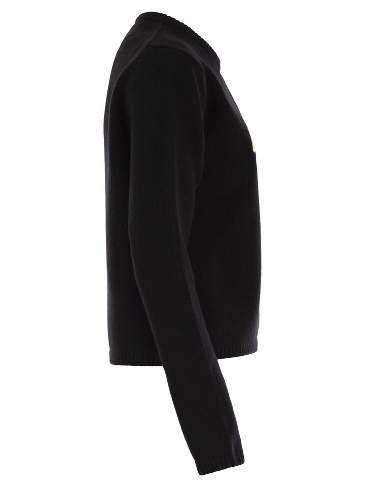 Moncler Women Logo Wool And Cashmere Jumper