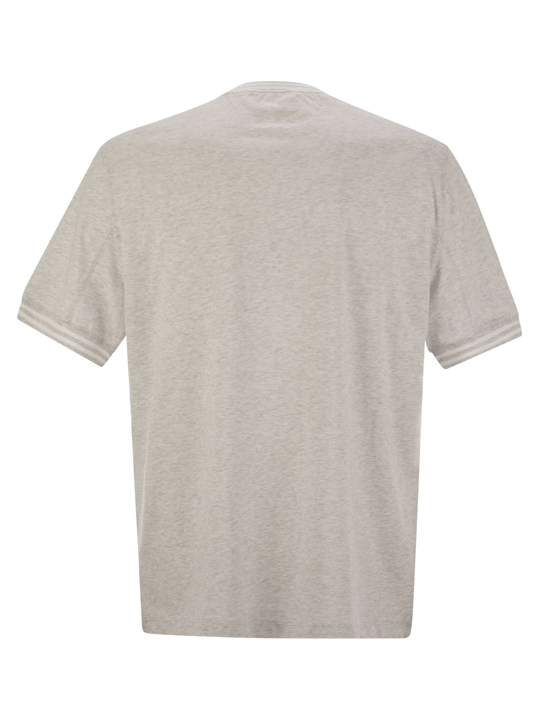 Brunello Cucinelli Men Cotton T-Shirt With Printed Logo