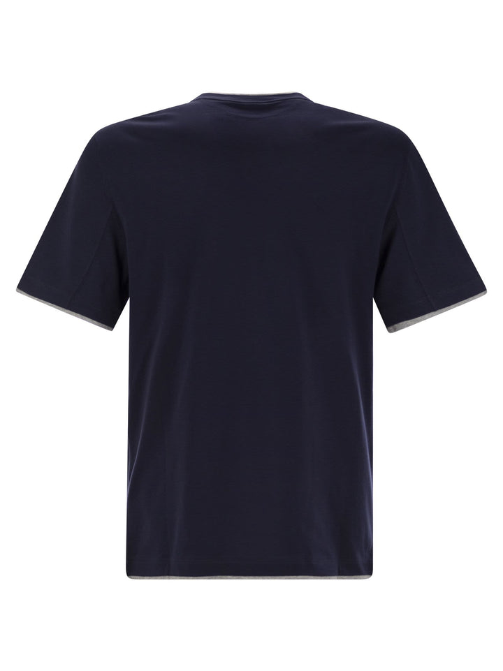 Brunello Cucinelli Men Slim Fit Crew-Neck T-Shirt In Lightweight Cotton Jersey