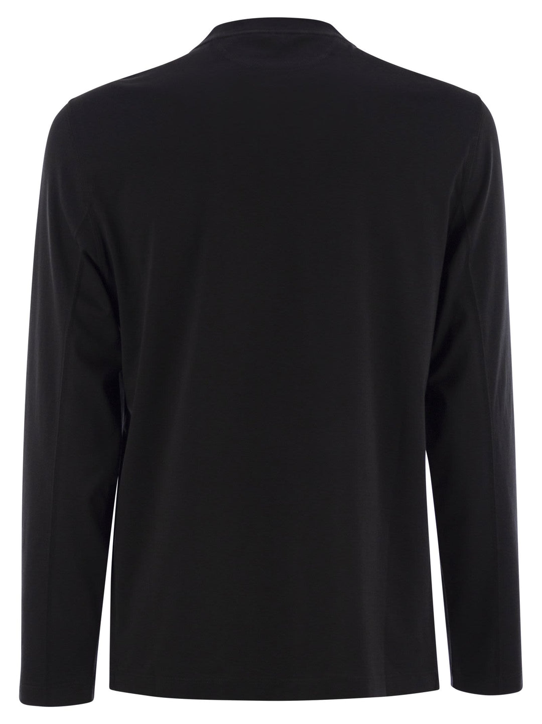 Brunello Cucinelli Men Crew-Neck Cotton Jersey T-Shirt With Long Sleeves