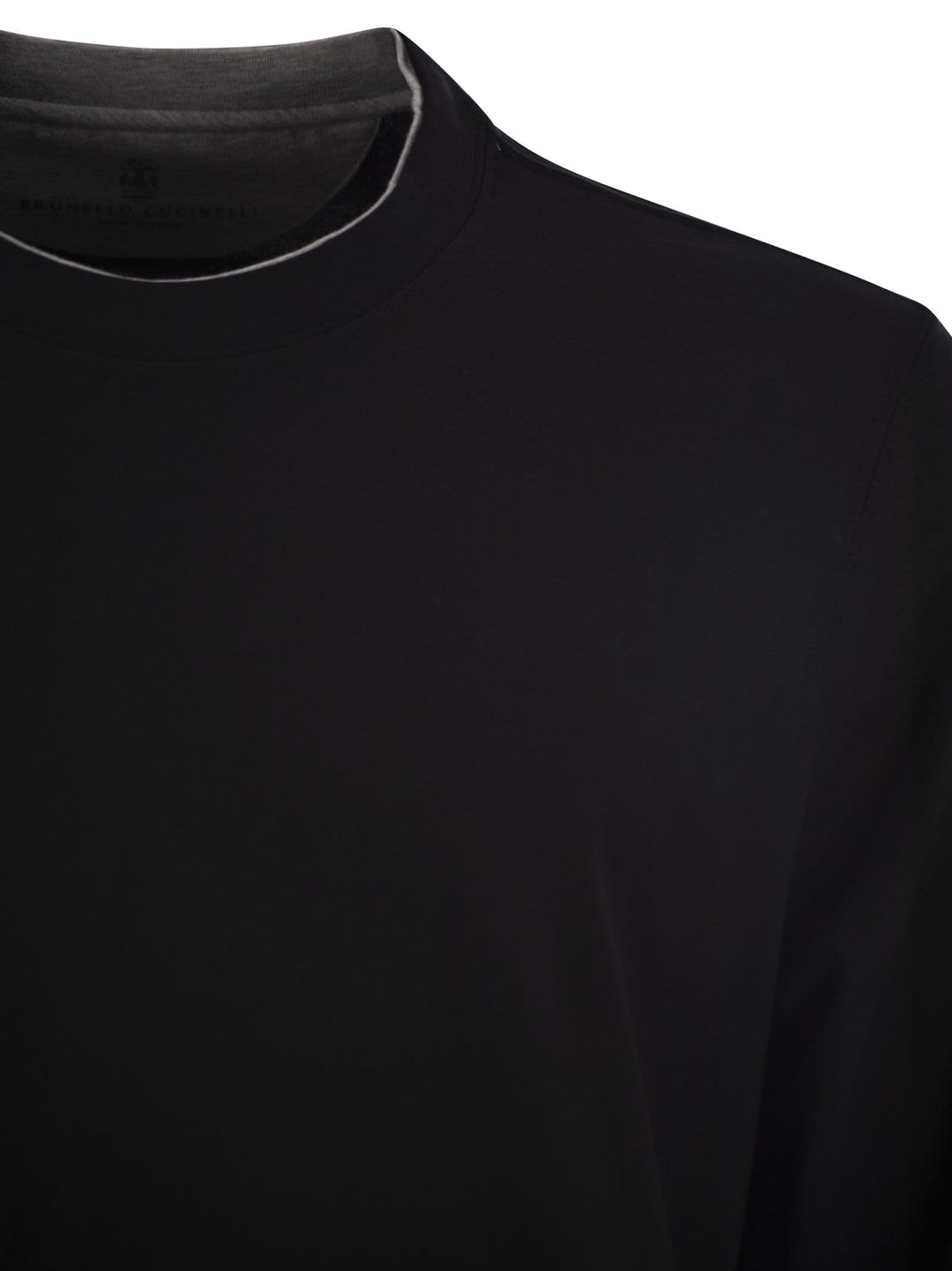 Brunello Cucinelli Men Crew-Neck Cotton Jersey T-Shirt With Long Sleeves