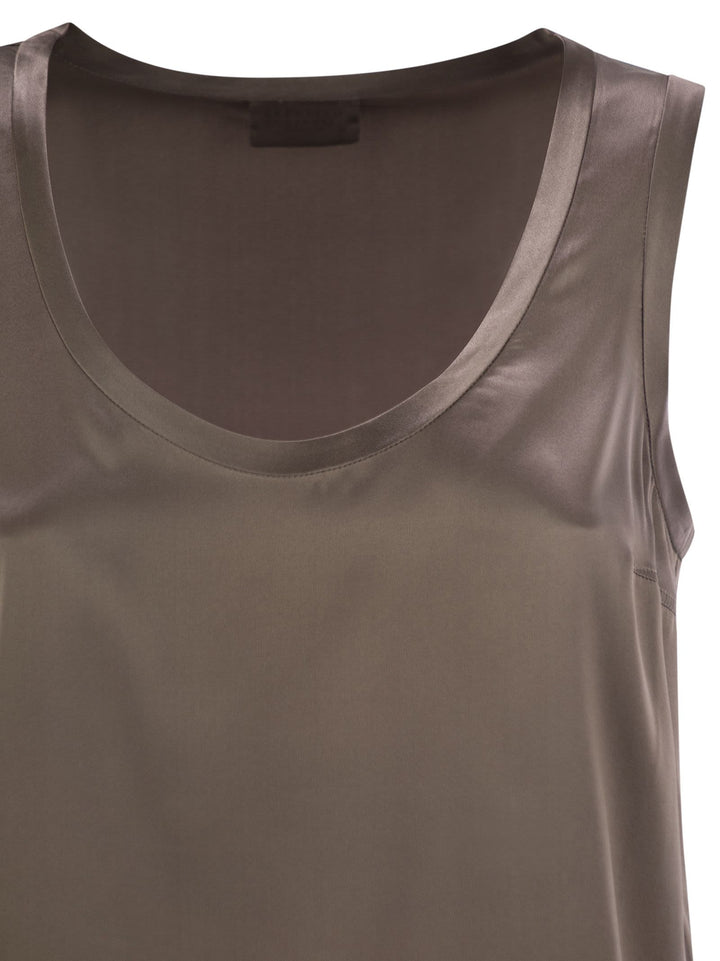 Brunello Cucinelli Women Stretch Silk Satin Top