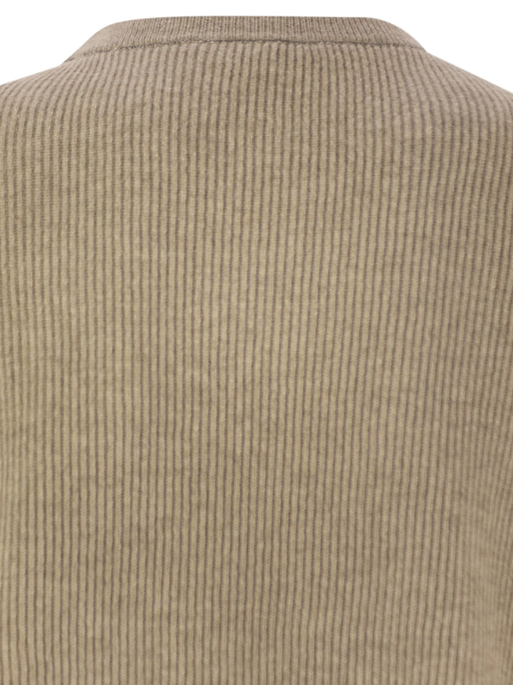 Brunello Cucinelli Women English Rib Cashmere Sweater With Monile