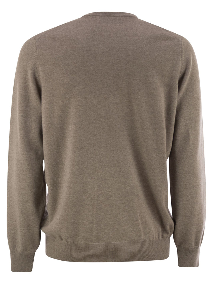 Brunello Cucinelli Men Pure Cashmere Crew-Neck Sweater