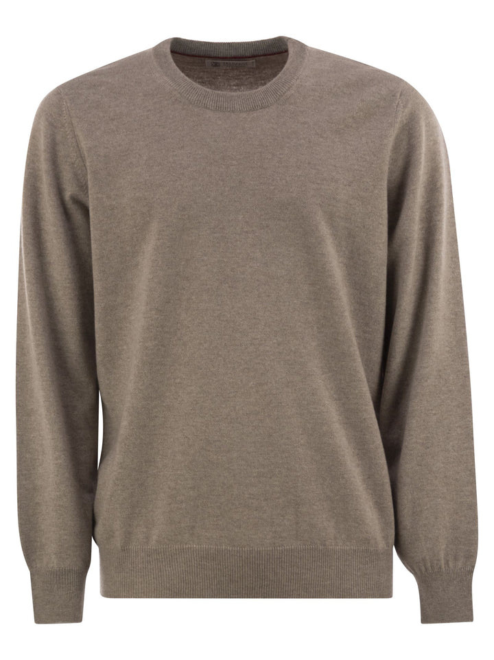 Brunello Cucinelli Men Pure Cashmere Crew-Neck Sweater