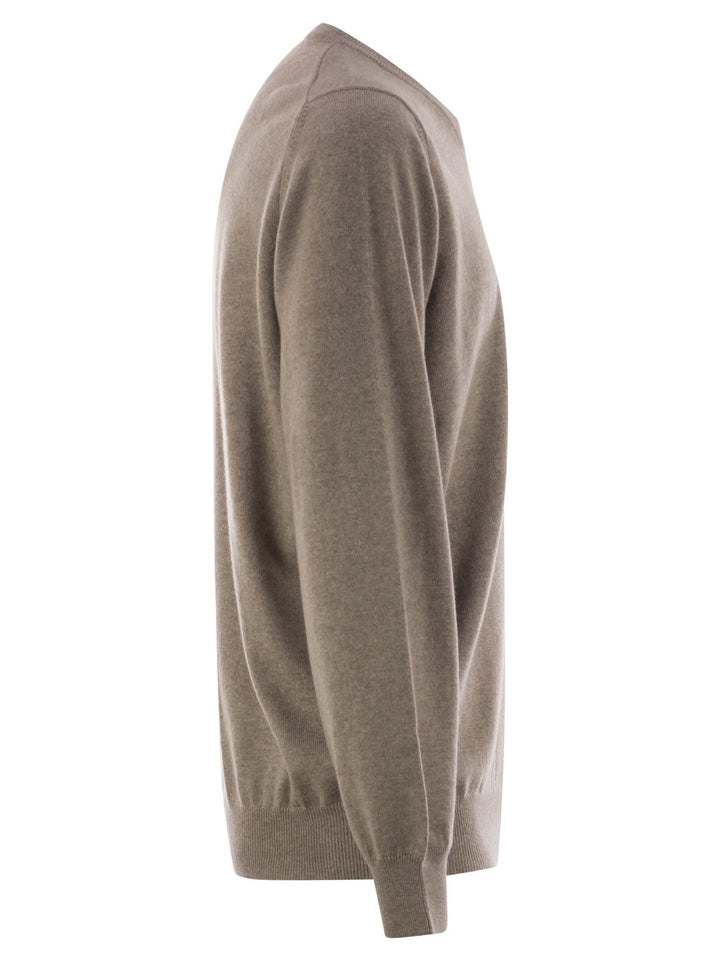Brunello Cucinelli Men Pure Cashmere Crew-Neck Sweater