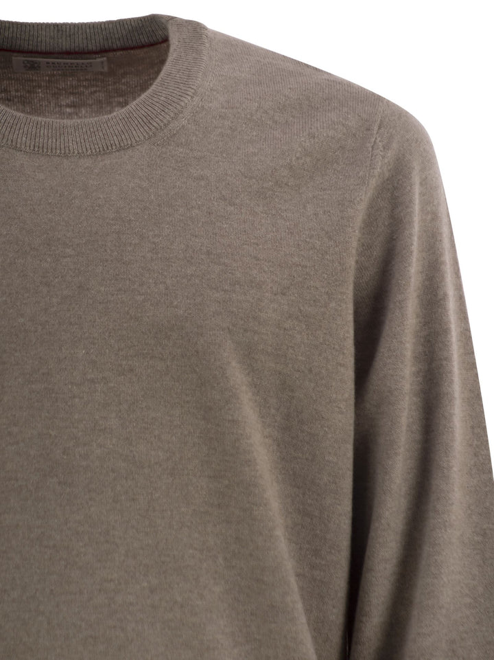 Brunello Cucinelli Men Pure Cashmere Crew-Neck Sweater