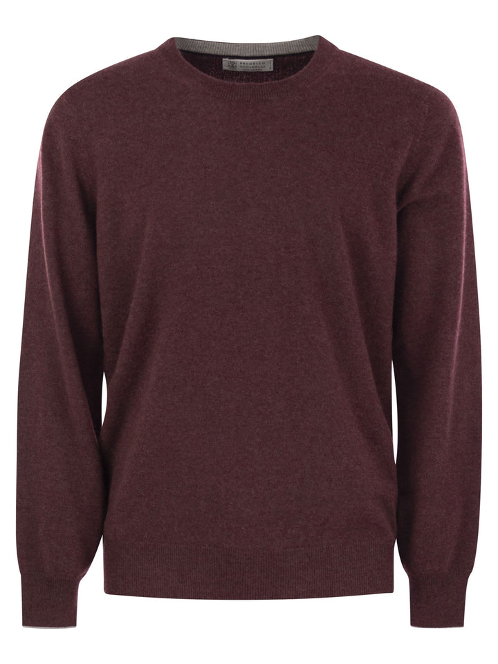 Brunello Cucinelli Men Pure Cashmere Crew-Neck Sweater